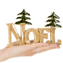 Product Christmas decoration Noel stand with two fir trees 18cm