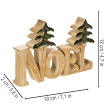 Product Christmas decoration Noel stand with two fir trees 18cm