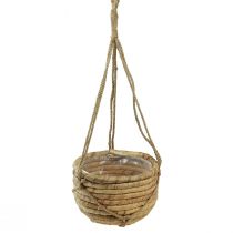 Basket for hanging water hyacinth natural 25/31cm set of 2
