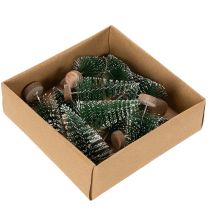 Product Artificial mini Christmas trees as table decorations for Christmas, snow-covered, 6cm, 12 pieces