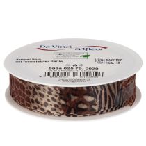 Product Decorative ribbon, animal print, leopard pattern, gift ribbon, 25mm wide, 20m long
