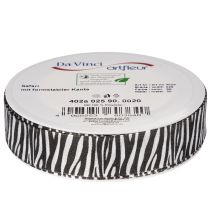 Product Gift ribbon with zebra print, 25mm wide, 20m long