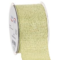 Product Decorative ribbon with glitter, wide ribbon for gift wrapping, 55mm wide, 15m long