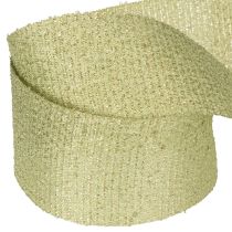 Product Decorative ribbon with glitter, wide ribbon for gift wrapping, 55mm wide, 15m long