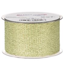 Product Decorative ribbon with glitter, wide ribbon for gift wrapping, 55mm wide, 15m long