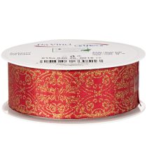 Product Gift ribbon with festive pattern for crafting and decorating, 40mm x 15m