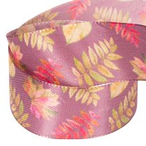 Product Decorative ribbon with autumn leaf motif, 40mm wide, 15m long