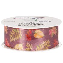 Product Decorative ribbon with autumn leaf motif, 40mm wide, 15m long