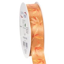 Product Gift ribbon autumn with leaves for creative packaging 25mm 18m