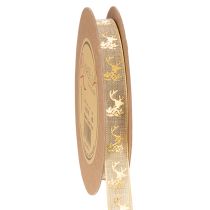Product Decorative ribbon, deer design, Christmas ribbon, 15mm x 15m
