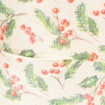 Product Decorative ribbon with holly and berries, dimensionally stable edge, 25mm, 18m