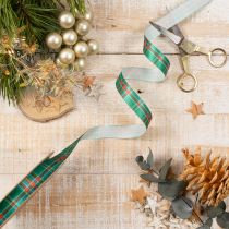 Product Checkered gift ribbon for Christmas gifts, 15mm x 20m