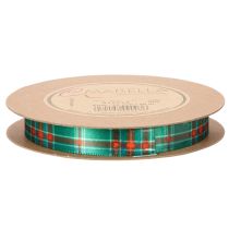 Product Checkered gift ribbon for Christmas gifts, 15mm x 20m