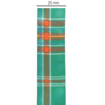 Product Gift ribbon, checkered pattern, Scottish plaid, 25mm, 20m