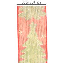 Product Gift ribbon Christmas tree with stars 40mm 15m