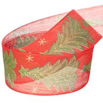 Product Gift ribbon Christmas tree with stars 40mm 15m
