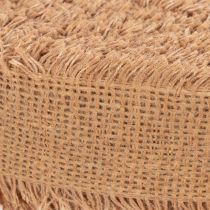 Product Decorative cotton ribbon, rustic style, with fringe, 40 mm, 30 m