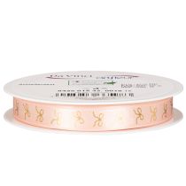 Product Gift ribbon with gold bows 15mm 18m
