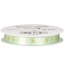 Product Decorative ribbon with gold bows on a roll, 15mm wide, 18m long