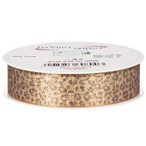 Product Leopard print gift ribbon for creative decoration and floristry, 25mm x 20m