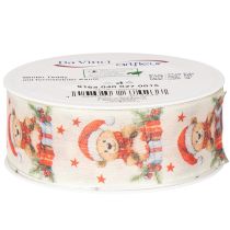 Product Gift ribbon bear with Santa hat and gifts 40mm 15m