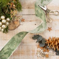 Product Gift ribbon holly and mistletoe 40mm 15m
