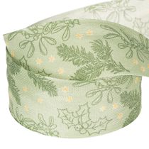 Product Gift ribbon holly and mistletoe 40mm 15m