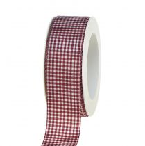 Product Gift ribbon decorative ribbon check red white 40mm 20m
