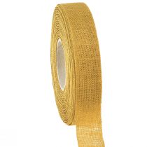Decorative ribbon natural yellow 25mm 20m