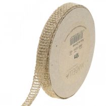 Product Decorative ribbon jute natural 12mm rustic decorative jute ribbon 10m