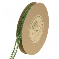 Product Jute ribbon for decoration, natural gift ribbon, decorative ribbon green 15mm 15m