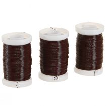 Product Wire for floristry and crafts Chocolate Brown 0.35mm 100g 3pcs