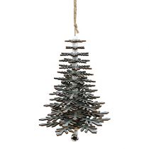 Tree to hang silver with bell 40cm