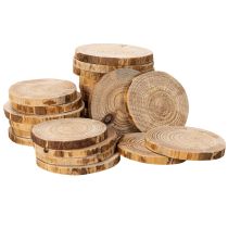Product Natural round wooden slices for decoration and crafts, 6cm, 300g