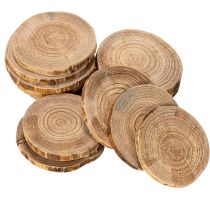 Product Natural round wooden slices for decoration and crafts, 6cm, 300g