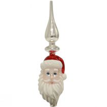 Product Tree top glass Santa Claus Christmas tree top color H34cm
