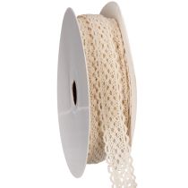 Product Cotton lace ribbon for decoration and handicrafts, 15mm wide, 10m long