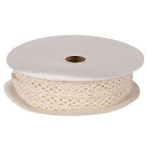 Product Cotton lace ribbon for decoration and handicrafts, 15mm wide, 10m long