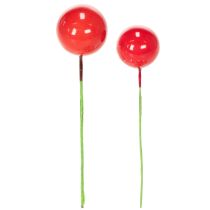Product Artificial red berry mini Christmas baubles for floral decoration, 2cm, 48 pieces
