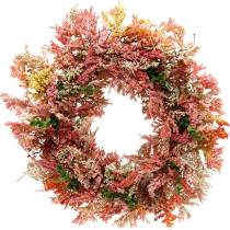 Artificial flowers wreath heather wreath pink silk flowers
