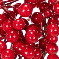Product Artificial holly branch with red berries, decorative branch for vases, 47cm, 3 pieces