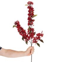 Product Artificial branch with red berries and leaves, 96cm