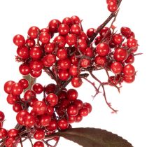 Product Artificial branch with red berries and leaves, 96cm