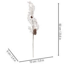 Product Artificial branch winter decoration with berries and cones 60cm
