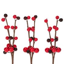 Product Artificial branch with red berries, 15cm, 6 pieces