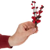 Product Artificial branch with red berries, 15cm, 6 pieces