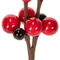 Product Artificial branch with red berries, 15cm, 6 pieces