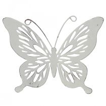 Bed stake metal butterfly white 43x10.5x8cm 3pcs