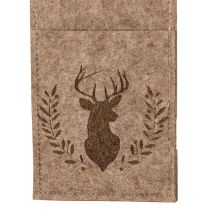 Product Cutlery pouch with deer motif, made of felt, 26cm, 4 pieces