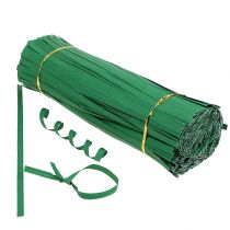 Binding strips long green 30cm double wire 1000p